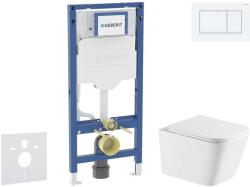 Geberit Duofix - Set pentru montare încastrată, toaletă Arkas I și capac softclose, clapetă Sigma20, alb/alb mat SANI11CA31145 (SANI11CA31145)
