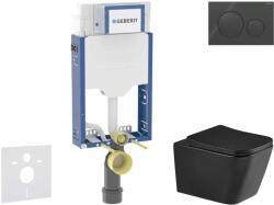 Geberit Kombifix - Set pentru montare încastrată, toaletă Arkas I și capac softclose, clapetă Sigma20, negru lucios/negru mat SANI15CA5512 (SANI15CA5512)