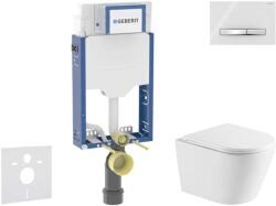 Geberit Kombifix - Set pentru montare încastrată, toaletă Nefia și capac softclose, clapetă Sigma50, crom/alb alpin SANI15CA3150 (SANI15CA3150)
