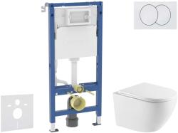 Geberit Duofix - Set pentru montare încastrată, toaletă Oudee și capac softclose, clapetă Delta, alb SANI11CA31124 (SANI11CA31124)