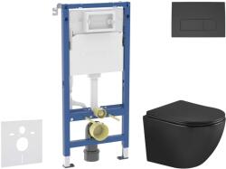 Geberit Duofix - Set pentru montare încastrată, toaletă Oudee și capac softclose, clapetă Delta50, negru mat SANI11CA5507 (SANI11CA5507)