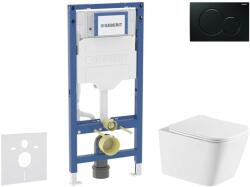 Geberit Duofix - Set pentru montare încastrată, toaletă Arkas I și capac softclose, clapetă Sigma01, negru SANI11CA5185 (SANI11CA5185)