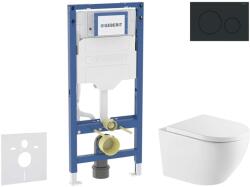 Geberit Duofix - Set pentru montare încastrată, toaletă Oudee și capac softclose, clapetă Sigma20, negru mat/negru SANI11CA5175 (SANI11CA5175)