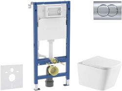 Geberit Duofix - Set pentru montare încastrată, toaletă Arkas I și capac softclose, clapetă Delta01, crom lucios SANI11CA1172 (SANI11CA1172)