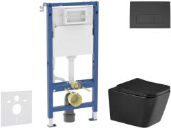 Geberit Duofix - Set pentru montare încastrată, toaletă Arkas I și capac softclose, clapetă Delta50, negru mat SANI11CA5513 (SANI11CA5513)