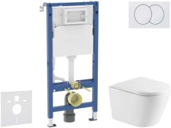 Geberit Duofix - Set pentru montare încastrată, toaletă Nefia și capac softclose, clapetă Delta, alb SANI11CA31113 (SANI11CA31113)
