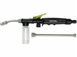 Extol permetező- és locsoló fej, kézi, locsolótömlőhöz, hossz: 31/50 cm, 50 ml tartály (974100) - profikisgep