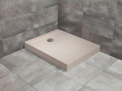 Radaway Doros Stone F szögletes beige zuhanytálca előlappal 100x80 beige, ajándék szifonnal