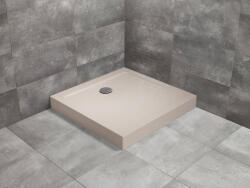 Radaway Doros Stone C szögletes beige zuhanytálca előlappal 100x100 beige, ajándék szifonnal