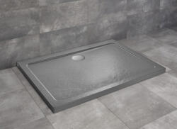 Radaway Doros Stone D szögletes lapos antracit zuhanytálca 120x80 antracit, ajándék szifonnal