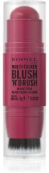 Rimmel Multi-Tasker Blush'N'brush pirosító stick ecsettel árnyalat 200 Fushia Glam 8 g