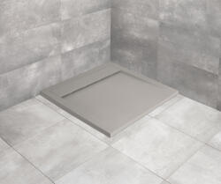 Radaway Teos C szögletes lapos cemento zuhanytálca 80x80 cemento, ajándék szifonnal
