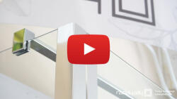 Radaway Nes Brushed Nickel KDD II szögletes szálcsiszolt króm zuhanykabin 90x100 átlátszó