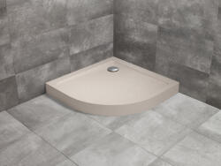 Radaway Doros Stone A íves beige zuhanytálca előlappal 90x90 beige, ajándék szifonnal