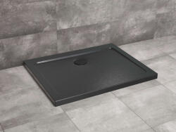 Radaway Doros Stone D szögletes lapos fekete zuhanytálca 100x90 fekete, ajándék szifonnal