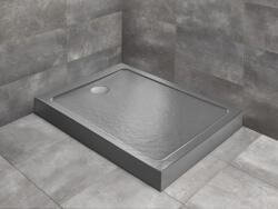 Radaway Doros Stone F szögletes antracit zuhanytálca előlappal 120x80 antracit, ajándék szifonnal