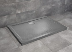 Radaway Doros Stone D szögletes lapos antracit zuhanytálca 120x90 antracit, ajándék szifonnal