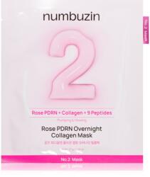 Numbuzin No. 2 Rose PDRN OverNight Collagen Mask mască hrănitoare profundă pentru noapte 4 buc Masca de fata