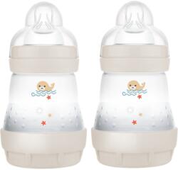 MAM Perfect Star Anti-colic Bottle antikólikás cumisüveg 0m+ Beige 2x160 ml