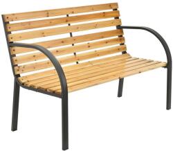 Juskys Bancă exterior din lemn și oțel, 2 persoane, antracit, 120x (200577)