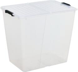 Siguro Fold Box - összecsukható fedéllel, 80 l, 56, 7×39, 6×48 cm, átlátszó (SGR-SB-F80Z)