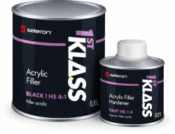 1st KLASS Akril Filler HS 4: 1 + Edző (0, 8L + 0, 2L) / Fekete/ - 1st KLASS