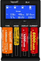 Vapcell BL4 akkumulátor töltő