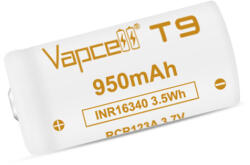Vapcell T9 INR16340 950mah 3A tölthető li-ion akkumulátor