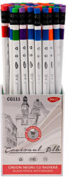 Daco Set 72 creioane negre HB cu radiera Daco, Creionul alb (CG111)