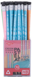 Daco Set 72 creioane HB cu radiera Daco, Pastelat (CG103)