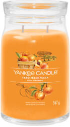 Yankee Candle Lumânare aromatica Signature sticla mare Farm Fresh Peach 567 g