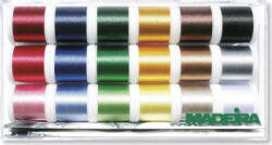 Madeira Set cu ata de brodat Rayon Madeira 8040 18 culori finete 40 100% vascoza (MAD-8040)