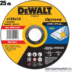 DEWALT EXTREME CUT INOX Vágókorong 125x1, 0x22, 23mm (25db/doboz) (DT43902-QZ-25) (DT43902-QZ-25)