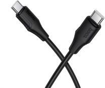 hoco. X124 adatkábel (Type-C - Type-C, 60W, gyorstöltő, 100cm) FEKETE