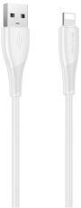 Awei CL-182L adatkábel (USB - lightning, 2.4A, 100cm) FEHÉR
