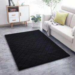 Heinner Home Lavi téglalap alakú műszőrme szőnyeg, 160 x 230 cm, 1550 g/m2, 100% poliészter, fekete
