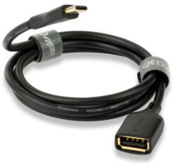 QED Cablu QED - Connect QE8194, USB-A/USB-C, 0.75m, negru (QE8194)