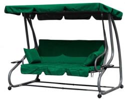 ModernHOME Összecsukható kerti hinta 2 az 1-ben, párnákkal, zöld | G2025-B ZÖLD