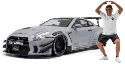 Solido Model de colecționar SOLIDO Modern: Mașini - Nissan GT-R (R35) w/Liberty Walk Body Kit Type 2.0 with Kato San Figure, Grey, 2024 (SOL1805821)