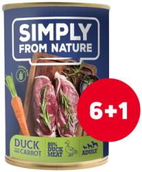 Simply from Nature Nedves kutyaeledel Kacsa sárgarépával 6 x 400 g + 1 INGYENESEN