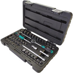 WHIRLPOWER Dugókulcs-készlet, Whirlpower 1612-2545SE, fekete doboz, 45 részes, 1/4", racsnis (TC232848)