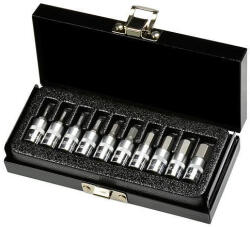 WHIRLPOWER Dugófej-készlet, Whirlpower 1612-0310, ezüst, 10 részes, 1/4", HX (TC232593)