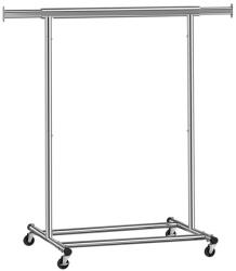 Songmics Ruhatartó fogas kerekes kihúzható 90 kg teherbírés ezüst (HSR13S)