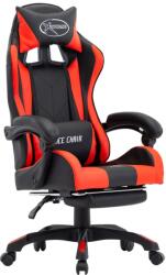 vidaXL piros és fekete műbőr versenyszék lábtartóval 287987 (287987)