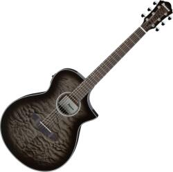 Ibanez AEWC16QA-TKH Transparent Black Sunburst Chitară electro-acustică Jumbo