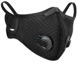 THK Masca de Protectie pentru Copii, Neagra, Sport, cu Filtru de Carbon, 2 Valve (2-valve-Neagra-copii-sport)