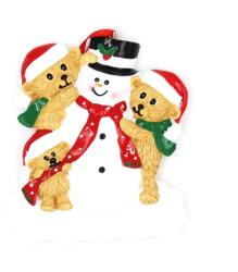 Gift Design Mágneses dekoráció - Hóember és a 3 medve (CRGDXMASDEC-OZU3)