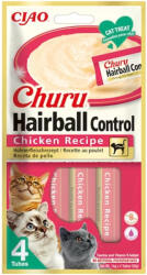 Inaba Foods Recompense pentru pisici Churu Hairball Control cu pui 4 buc x 14 gr