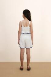 Tinycottons Детски къс панталон с лен Tinycottons SWANS LINEN SHORTS (SS26.231)