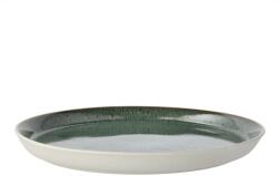 Bitz Farfurie pentru cină GASTRO 27 cm, alb / verde, gresie, Bitz (BITZ37550)